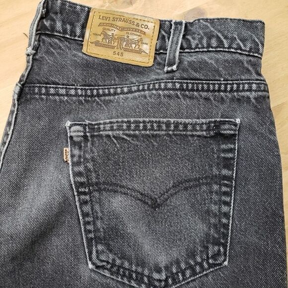 Vintage 90's Levi's 545 Loose Fit High Rise Orange Tab Jeans - Picture 2 of 11